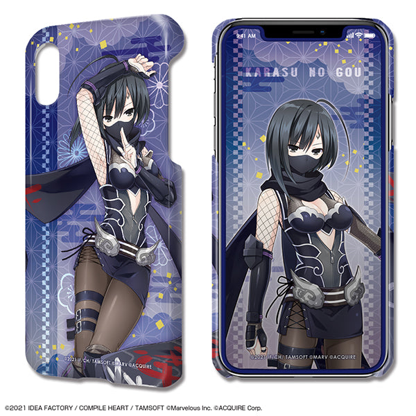 『閃乱忍忍忍者大戦ネプテューヌ -少女達の響艶-』デザジャケット iPhone X/XSケース&保護シート デザイン10(鴉のゴウ)
