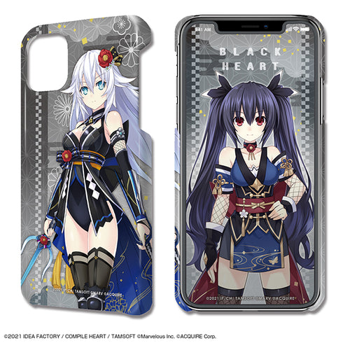 "Senran Ninja Ninja War Neptune: The Resonance of the Maidens" Artwork Jacket iPhone 12 mini Case & Screen Protector Design 02 (Black Heart)