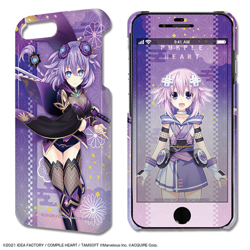 『閃乱忍忍忍者大戦ネプテューヌ -少女達の響艶-』デザジャケット iPhone 8 Plus/7 Plus/6 Plus/6s Plusケース&保護シート デザイン01(パープルハート)