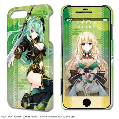 "Senran Ninja War Neptune: The Resonance of the Girls" Design Jacket iPhone 8 Plus/7 Plus/6 Plus/6s Plus Case & Screen Protector Design 04 (Green Heart)