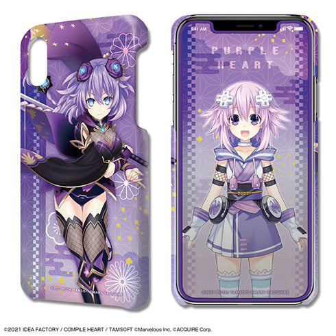 『閃乱忍忍忍者大戦ネプテューヌ -少女達の響艶-』デザジャケット iPhone XRケース&保護シート デザイン01(パープルハート)