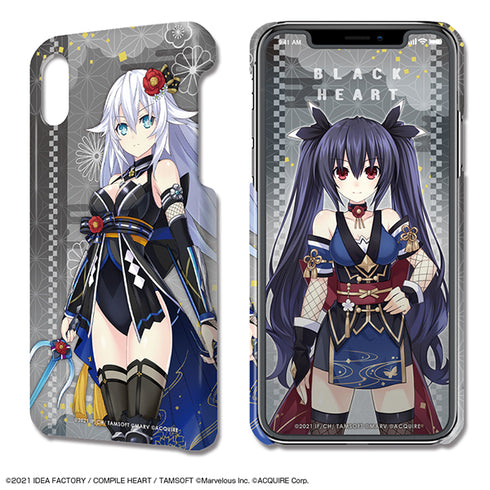 『閃乱忍忍忍者大戦ネプテューヌ -少女達の響艶-』デザジャケット iPhone XRケース&保護シート デザイン02(ブラックハート)