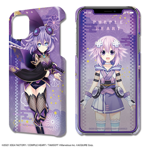 『閃乱忍忍忍者大戦ネプテューヌ -少女達の響艶-』デザジャケット iPhone 12/12 Proケース&保護シート デザイン01(パープルハート)
