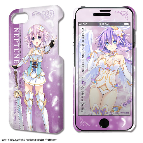 『四女神オンライン CYBER DIMENSION NEPTUNE』デザジャケット iPhone SE(第2世代)/8/7/6/6sケース&保護シート デザイン01(ネプテューヌ)