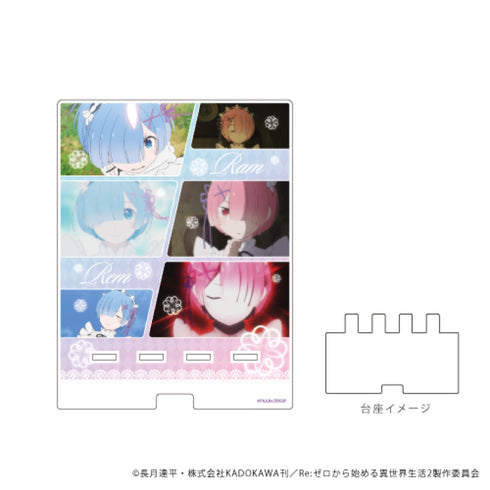 「Re:ゼロから始める異世界生活」デカスマキャラスタンド04/ラム&レム 場面写ver.