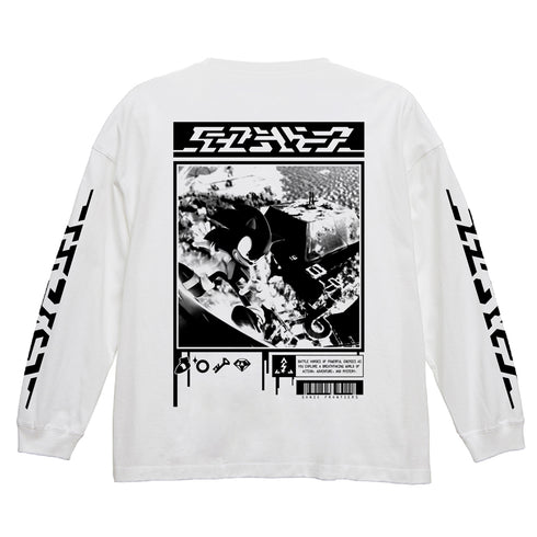 『ソニックフロンティア』 ビッグシルエットロングスリーブTシャツ WHITE
