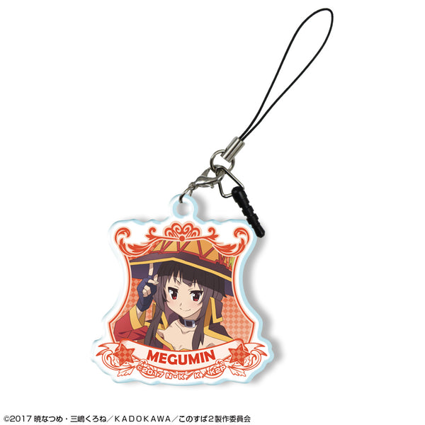 『この素晴らしい世界に祝福を!2』アクリルイヤホンジャックアクセサリー デザイン03(めぐみんA)