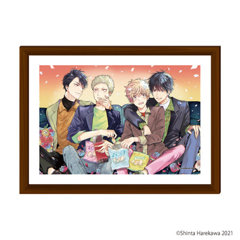 『晴川シンタ先生』額縁入りプレミアム複製原画(M) 01/一枚絵デザイン(描き下ろし)