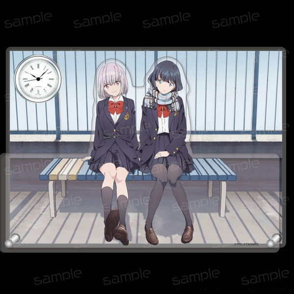『SSSS.GRIDMAN』描き下ろし アクリルジオラマ時計【アカネ&六花】