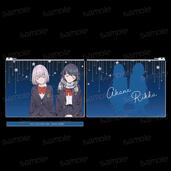 『SSSS.GRIDMAN』描き下ろし 合皮フラットポーチ【アカネ&六花】