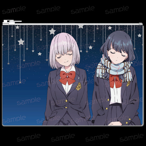 『SSSS.GRIDMAN』描き下ろし 合皮フラットポーチ【アカネ&六花】