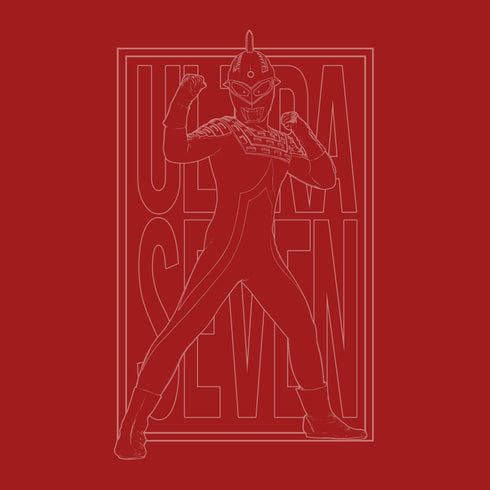 『ウルトラセブン』ウルトラセブン イラストタッチTシャツ/RED