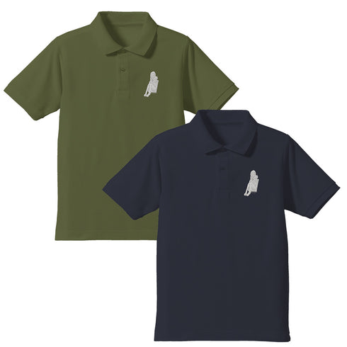 『ゆるキャン△』ゆるキャン△ 刺繍ポロシャツ NAVY