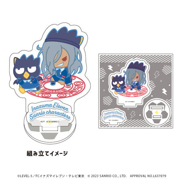 『イナズマイレブン×サンリオキャラクターズ』アクリルフィギュアプレート 08/灰崎凌兵×バッドばつ丸(ミニキャライラスト)