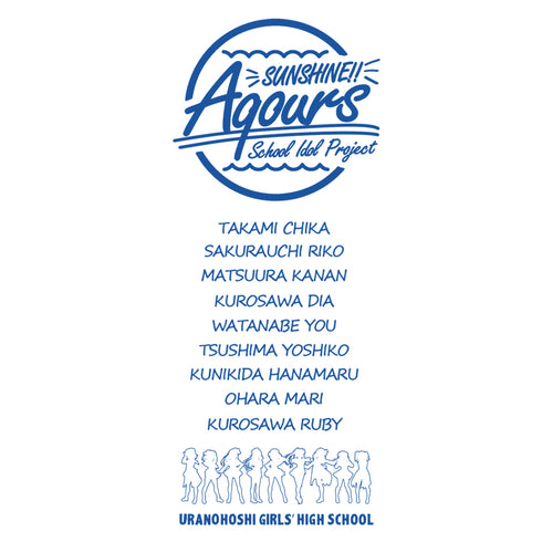 『ラブライブ!サンシャイン!! 』Aqours Tシャツ/BLACK