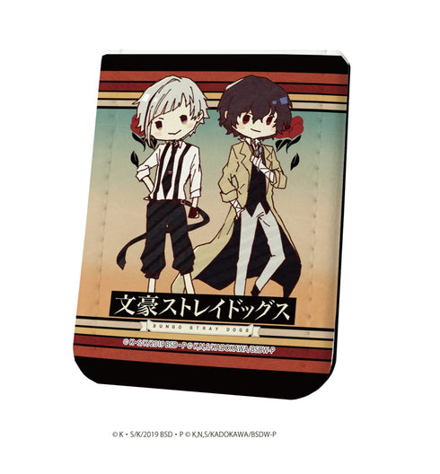 "Literary Masters: Stray Dogs" Leather Sticky Note Book 15 / Atsushi Nakajima & Osamu Dazai (Retro Art)