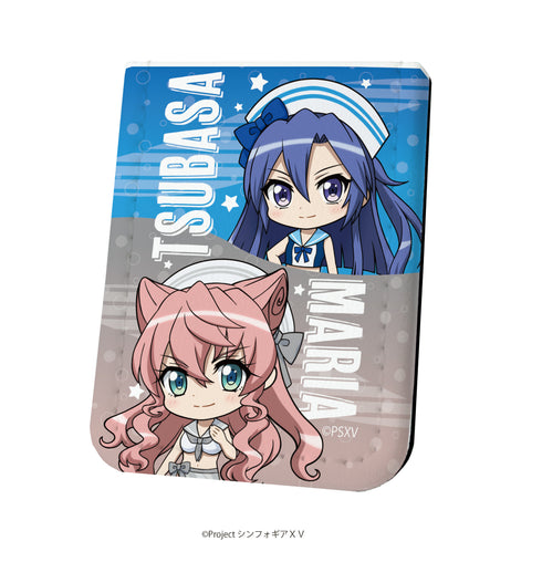 "Senki Zesshou Symphogear XV" Leather Sticky Note Book 10 / Tsubasa Kazanari & Maria Kadenzavna Eve (Mini Characters)