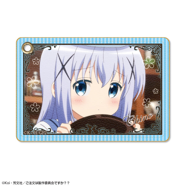 『ご注文はうさぎですか??』 レザーパスケース デザイン02(チノ)