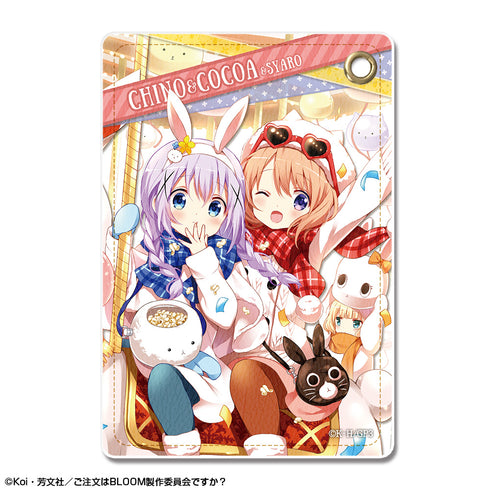 『ご注文はうさぎですか? BLOOM』レザーパスケース デザイン01(ココア&チノ)