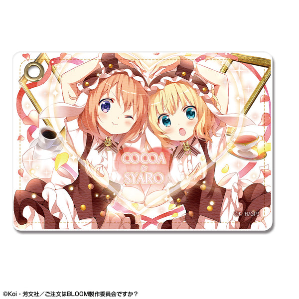 『ご注文はうさぎですか? BLOOM』レザーパスケース デザイン02(ココア&シャロ)
