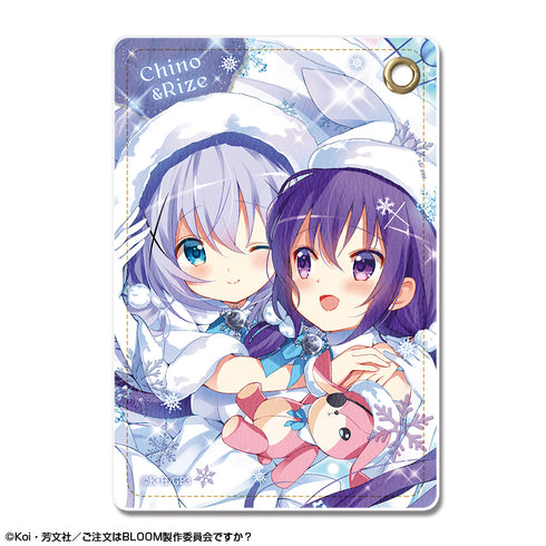 『ご注文はうさぎですか? BLOOM』レザーパスケース デザイン03(チノ&リゼ)