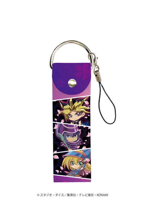 「遊☆戯☆王デュエルモンスターズ」ビッグレザーストラップ01/闇遊戯&ブラックマジシャン&ブラックマジシャンガール(ミニキャラ)