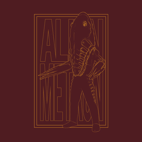 『ウルトラセブン』メトロン星人 イラストタッチTシャツ/BURGUNDY