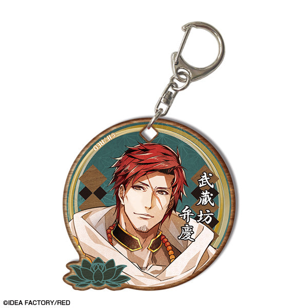 『ビルシャナ戦姫 ~源平飛花夢想~』木製キーホルダー デザイン05(武蔵坊弁慶)
