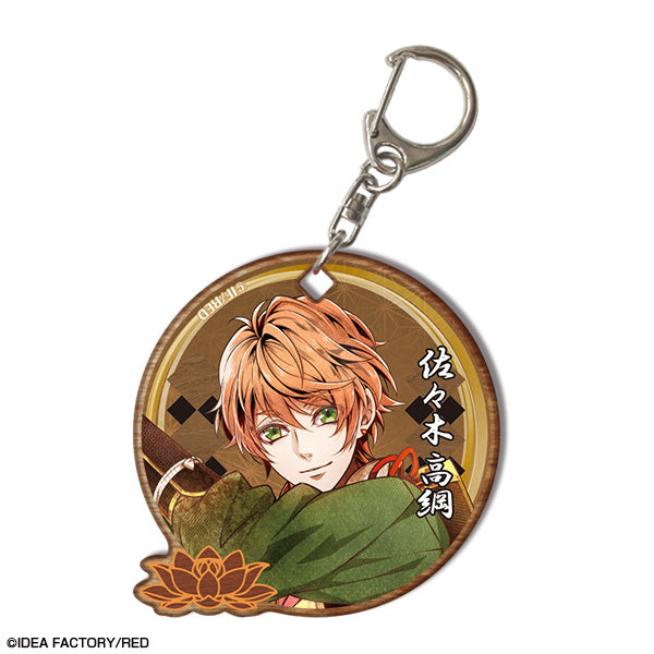 『ビルシャナ戦姫 ~源平飛花夢想~』木製キーホルダー デザイン10(佐々木高綱)