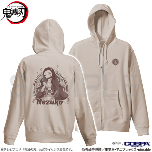 『鬼滅の刃』竈門禰豆子 ジップパーカー SAND BEIGE