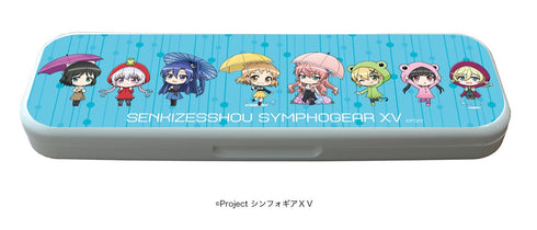 『戦姫絶唱シンフォギアXV』ペンケース 01/集合デザイン 梅雨ver. (ミニキャラ)