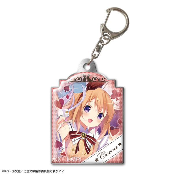 『ご注文はうさぎですか??』ぷくっとメタルキーホルダー デザイン01(ココア/アリスver.)