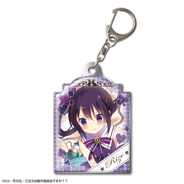 『ご注文はうさぎですか??』ぷくっとメタルキーホルダー デザイン03(リゼ/アリスver.)