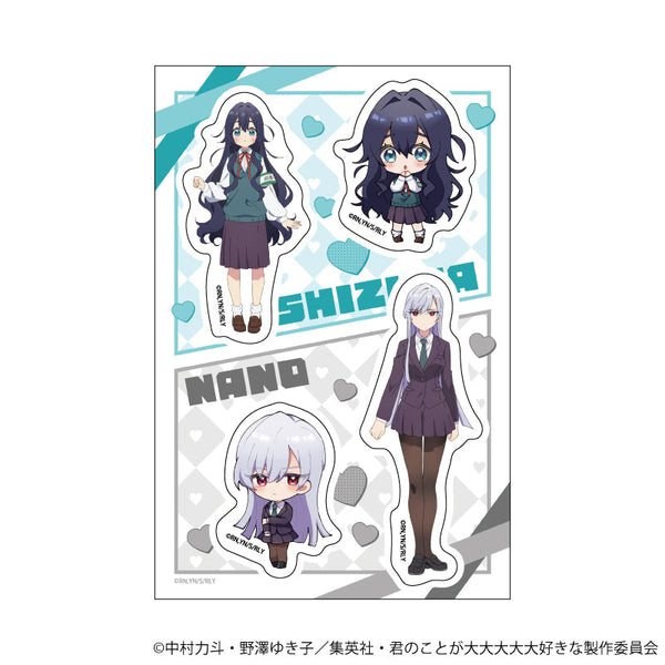 『君のことが大大大大大好きな100人の彼女』PETANTシール 02/好本 静&栄逢 凪乃(公式&描き起こしイラスト)