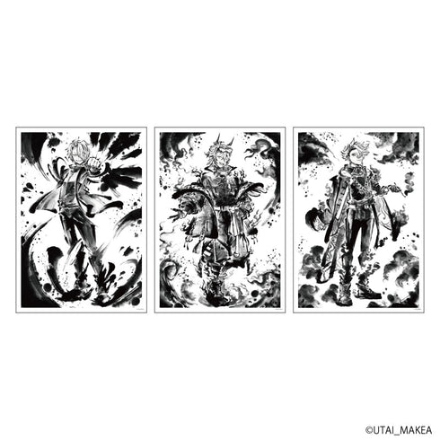 『歌衣メイカ』REPLICA GENGA 3枚セット 01/水墨イラストver.