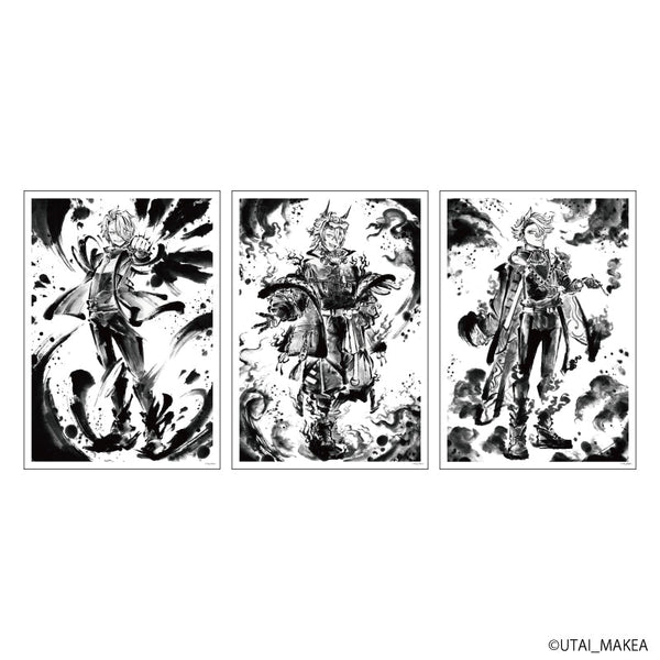 『歌衣メイカ』REPLICA GENGA 3枚セット 01/水墨イラストver.