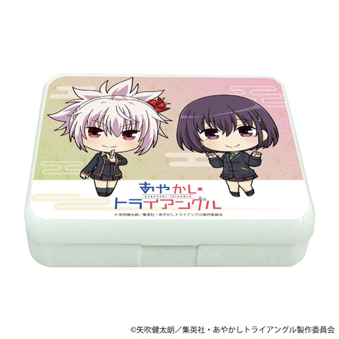 『あやかしトライアングル』小物ケース(ラムネ付き) 01/風巻祭里&花奏すず(ミニキャライラスト)