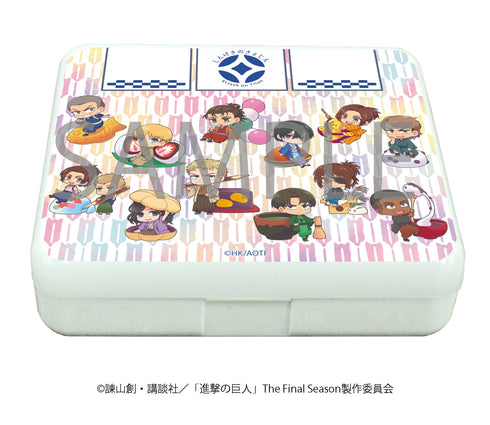 『進撃の巨人』小物ケース (ラムネ付き) 01 / 和菓子ver. ちりばめデザイン (ミニキャラ)