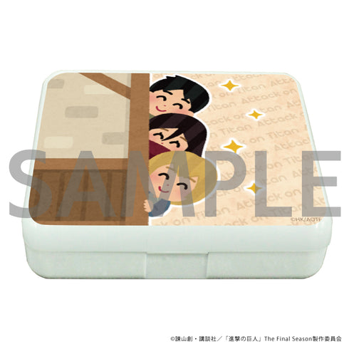 『進撃の巨人』小物ケース(ラムネ付き) 02/エレン&ミカサ&アルミン いらすとやver.