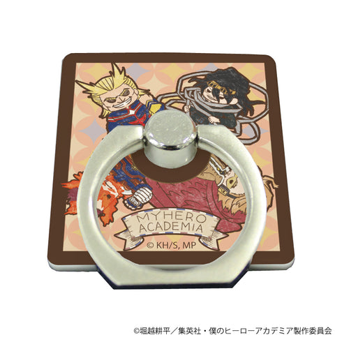 『僕のヒーローアカデミア』スマキャラリング 06/集合デザイン プロヒーローver.(レトロアートイラスト)