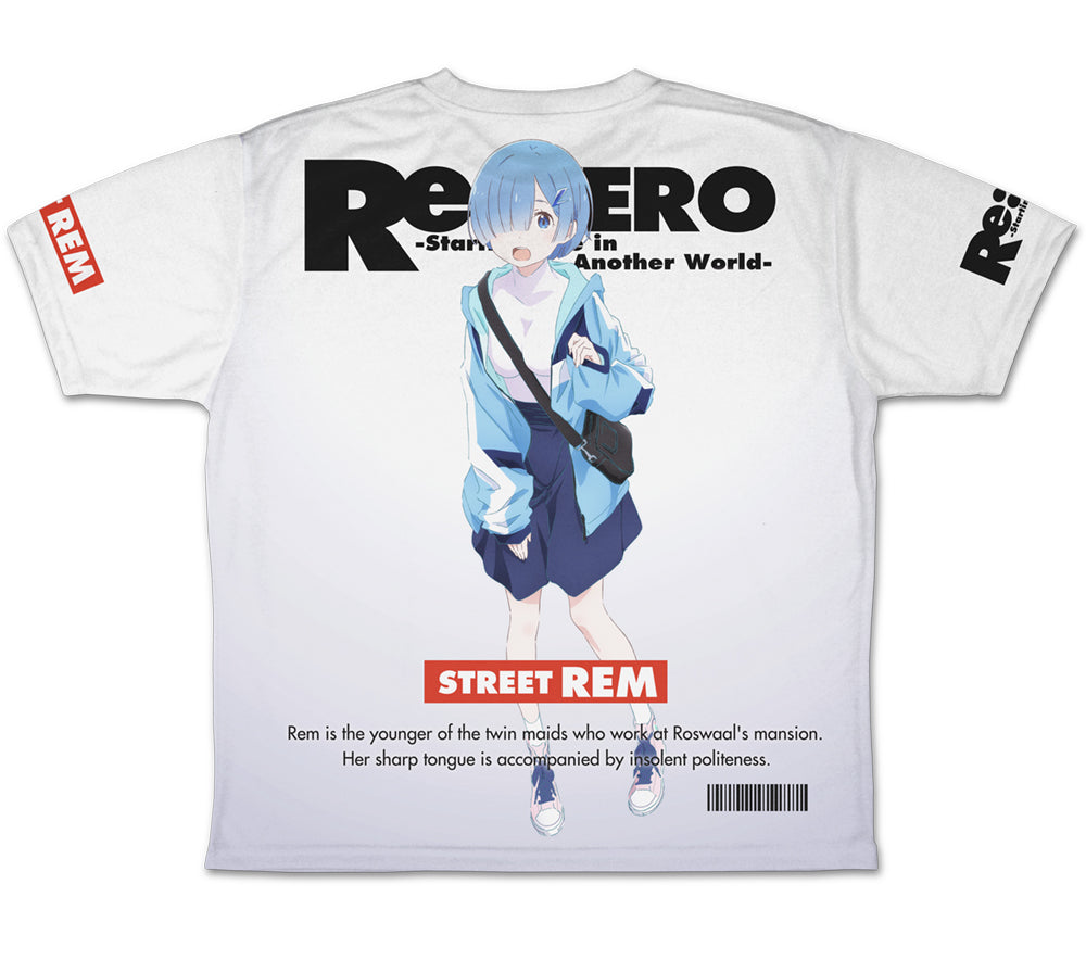 『Re:ゼロから始める異世界生活』レム 冷感両面フルグラフィックTシャツ ストリートファッションVer.