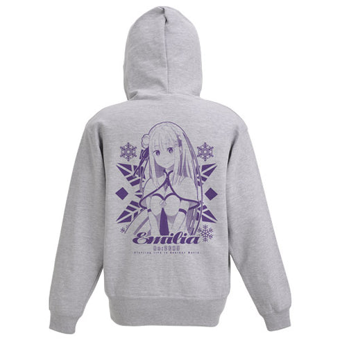 『Re:ゼロから始める異世界生活』エミリア ジップパーカー Memory Snow Ver.