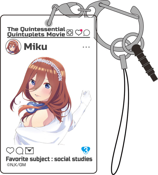 『映画 五等分の花嫁』中野三玖 SNS風アクリルマルチキーホルダー