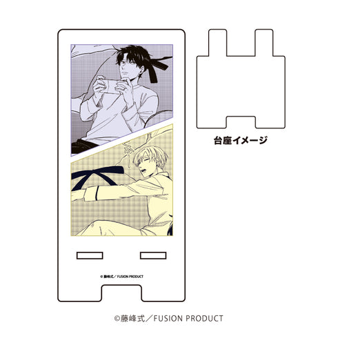 『藤峰式先生』スマキャラスタンド 01/“有休オメガ 三三九度”クマのぬいぐるみ