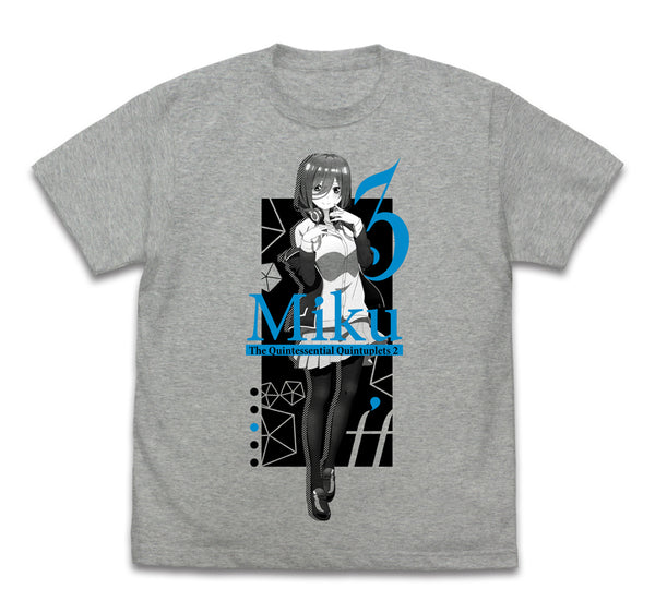 『五等分の花嫁∬』中野三玖 Tシャツ∬ MIX GRAY