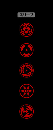 『NARUTO-ナルト- 疾風伝』写輪眼 袖リブロングスリーブTシャツ / BLACK