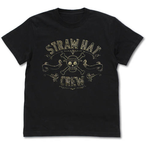 『ワンピース』麦わらの一味 ヴィンテージ ゴールド Tシャツ