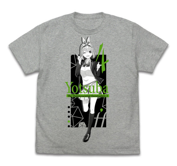 『五等分の花嫁∬』中野四葉 Tシャツ∬ MIX GRAY