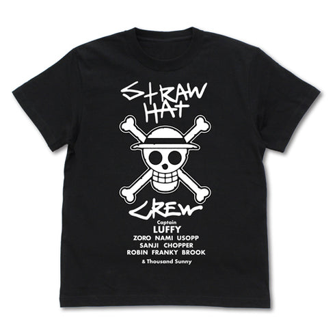 『ワンピース』麦わらの一味 クルーネームTシャツ