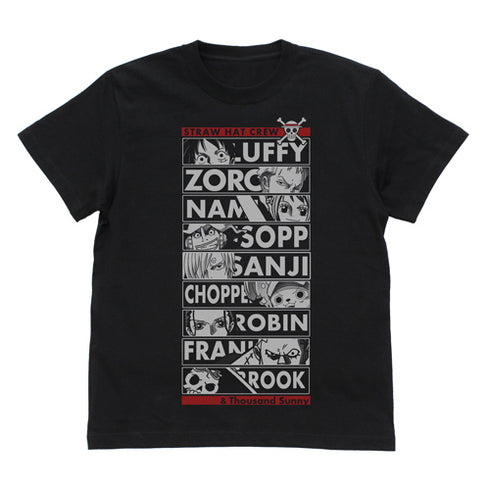 『ワンピース』レヴェリー編 麦わらの一味 Tシャツ BLACK